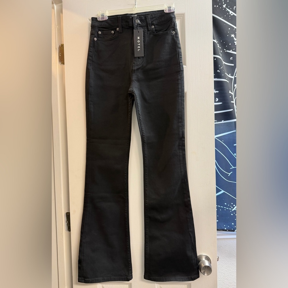 NWT MOTEL ROCKS Bootleg Jeans Black